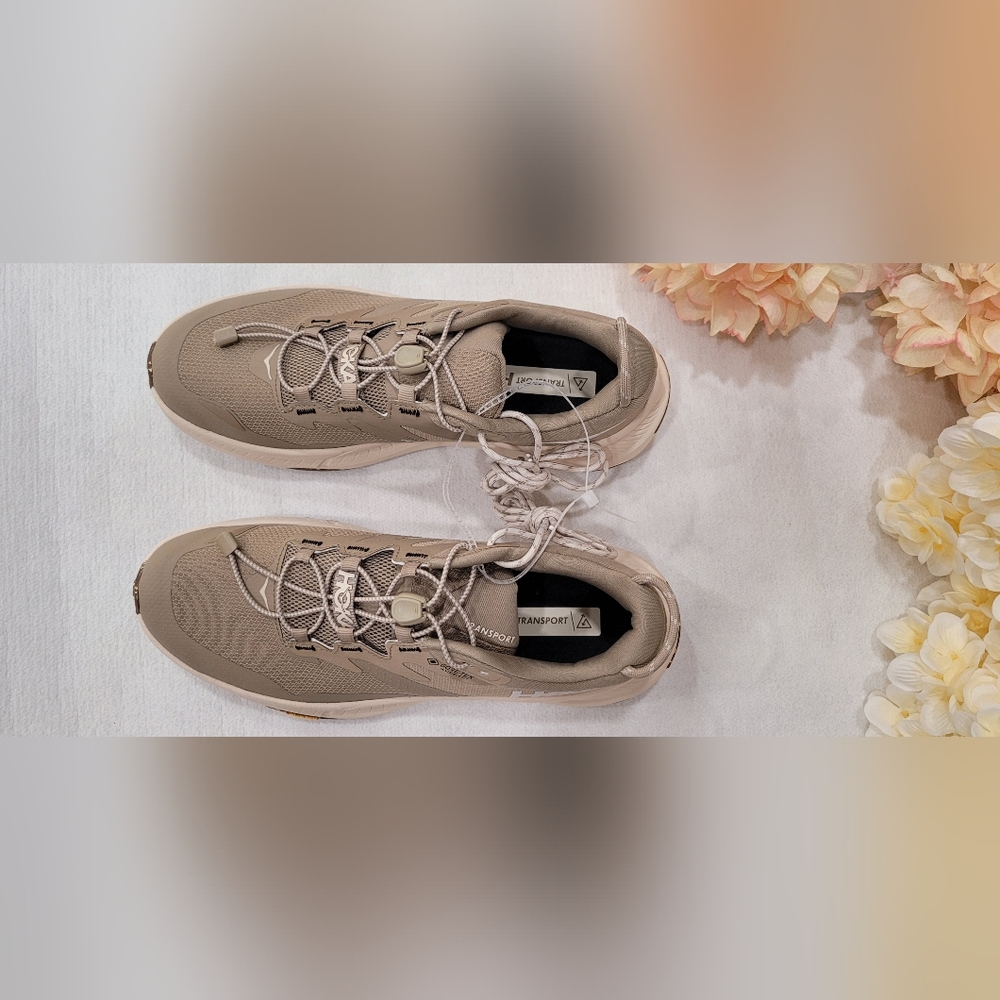 Hoka Tan Athletic Shoes Modern Design
